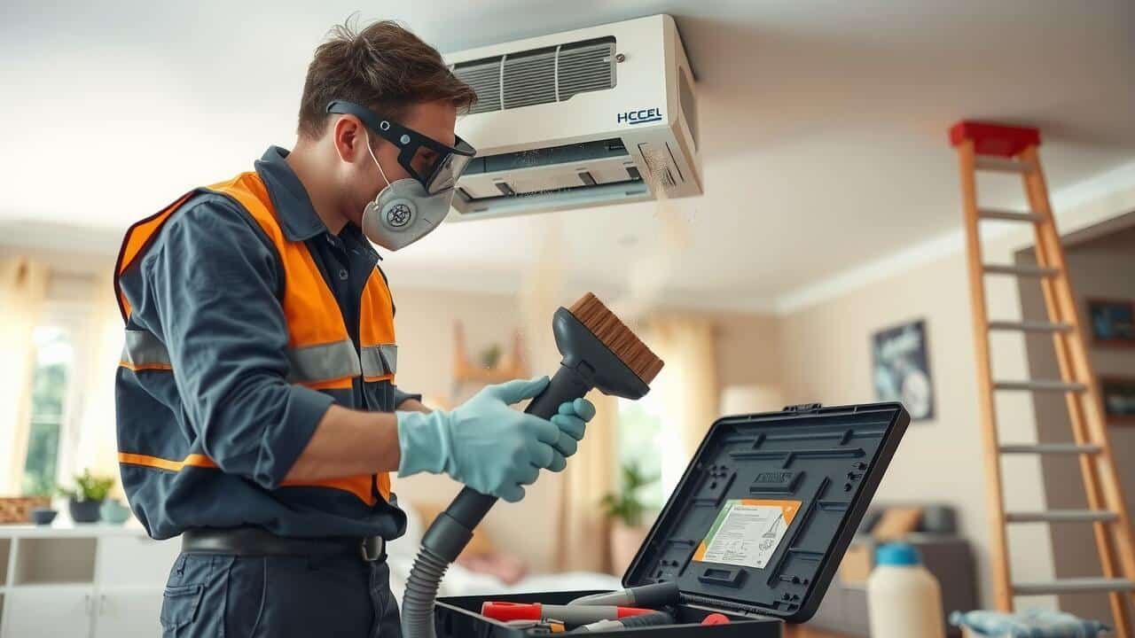 How to clean mold from inside an air handler?