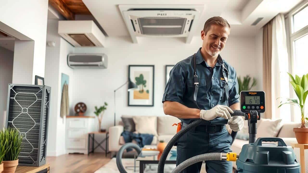 What chemical is used to sanitize air ducts?